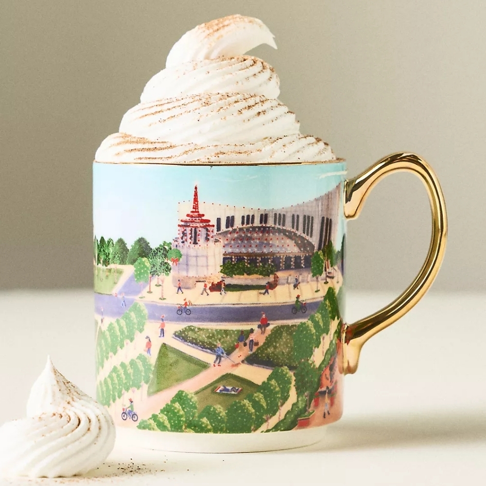 Anthropologie Holiday in the City Stoneware Mug Nashville
